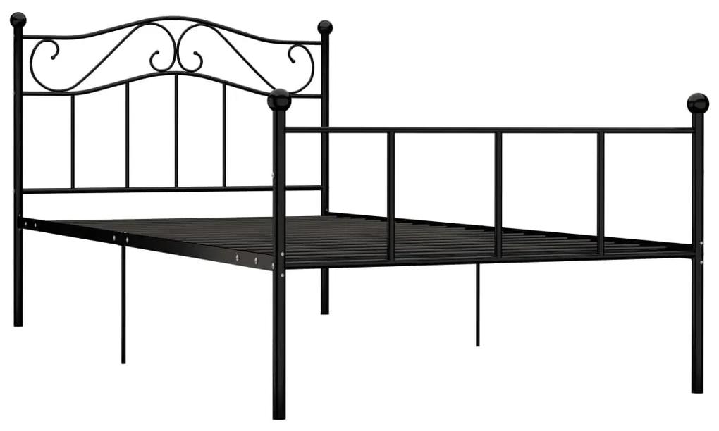 284524 vidaXL Cadru de pat, negru, 100 x 200 cm, metal