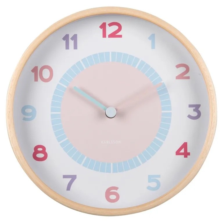 Karlsson 5963MC design ceas de perete albastru deschis, diametru 25 cm