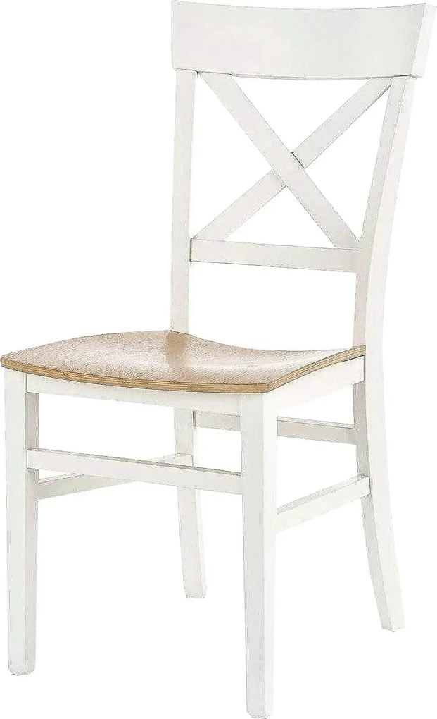 Scaun Tutti, stejar/alb, lemn de fag, 44X56X90 CM
