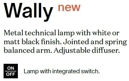 Lampa de birou cu brat articulat WALLY TL1 TOTAL BLACK