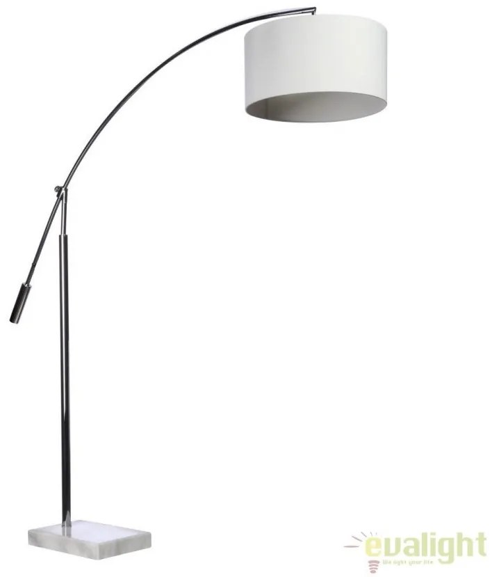 Lampadar tip arc reglabil design modern Bianca White