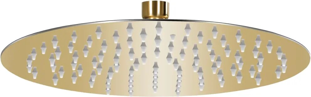 vidaXL Cap de duș rotund tip ploaie, auriu, 25 cm, oțel inoxidabil