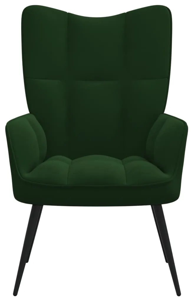 328075 vidaXL Scaun de relaxare, verde închis, catifea