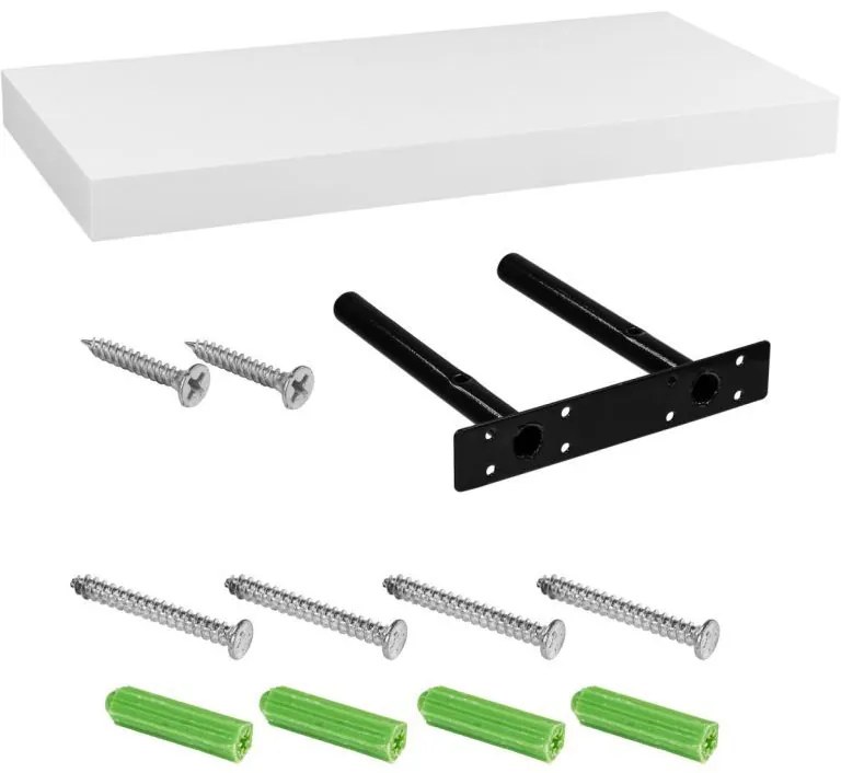 Raft de perete stilist Volato, 80 cm, alb