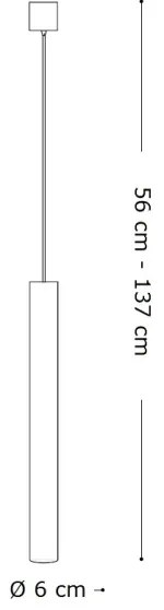 Ideal Lux - Lustră LED pe cablu LOOK, 1xGU10/7W/230V, CRI 90, Ø 6 cm, albă