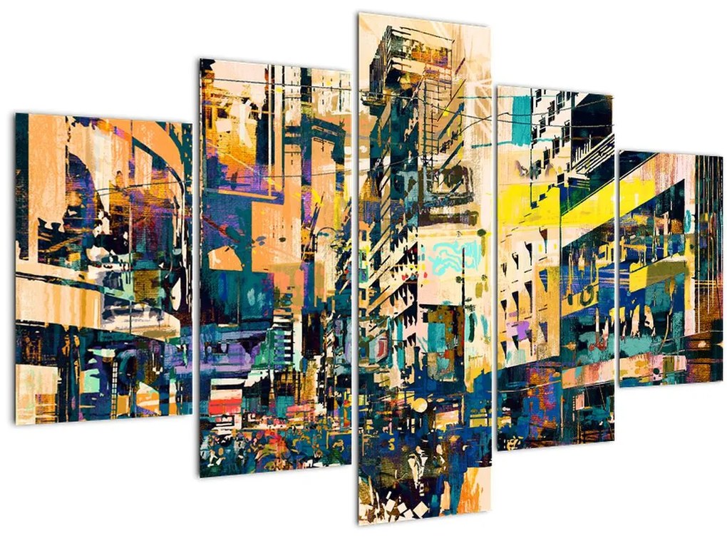 Tablou abstacțiunii pictate (150x105 cm)