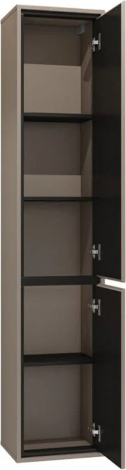 Dulap lemn masiv baie Irvella de perete, 172 × 72 × 30 cm - Crem