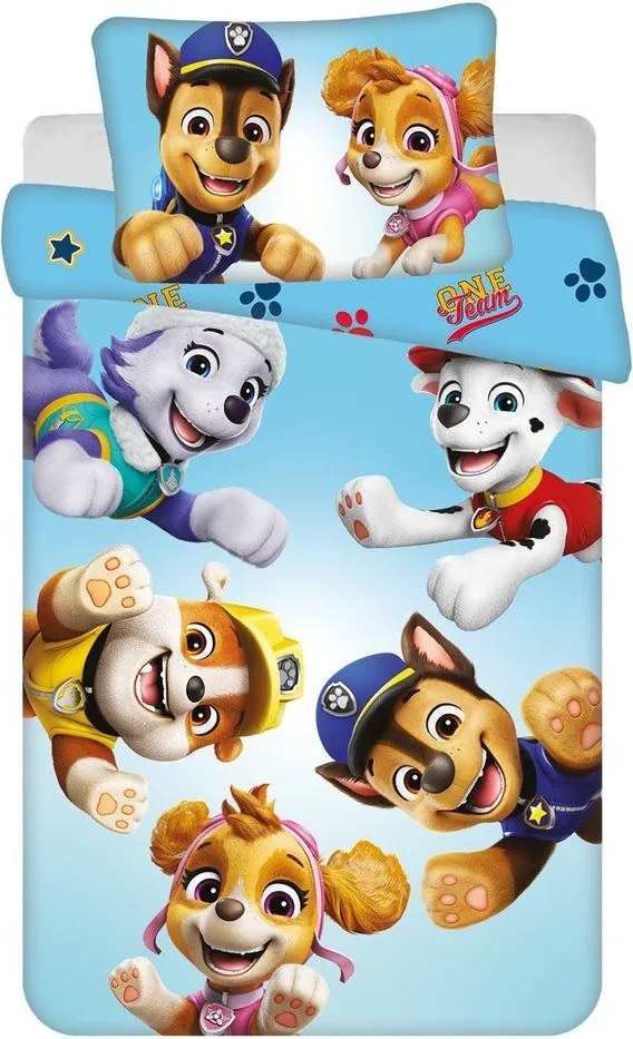 Lenjerie de pat pentru copii din bumbac pentru pătuț 100x135 cm Paw Patrol – Jerry Fabrics