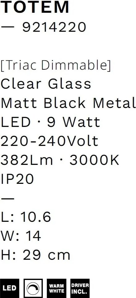 Aplica LED design decorativ 3000K TOTEM