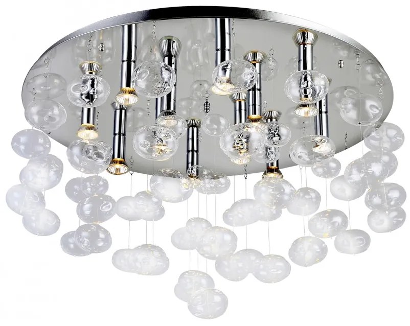Lustra moderna aplicata design deosebit 80cm Luvia clar