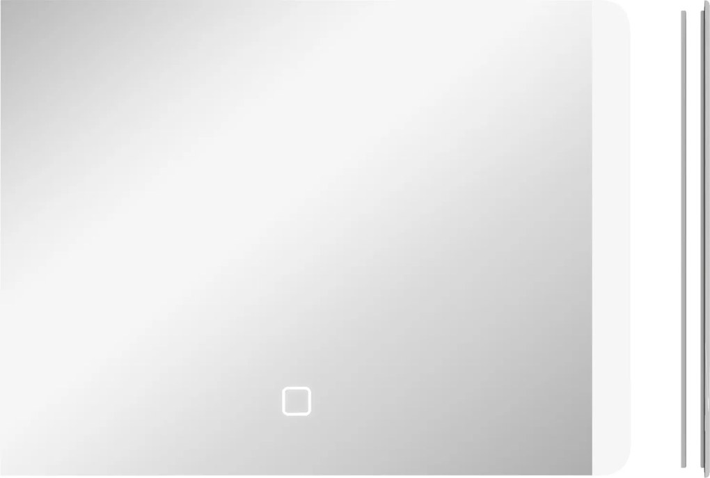 kleankin Oglindă Iluminată LED pentru Baie, Oglindă de Machiaj Reglabilă, 70x50 cm, Eleganță și Funcționalitate | Aosom Romania