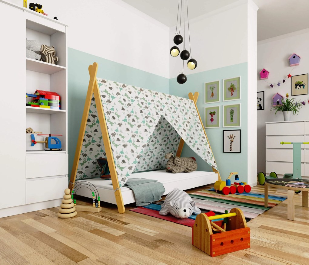 Pat pentru copii Graciela II (Alb) (cu saltea). Promo -26%. 1070801