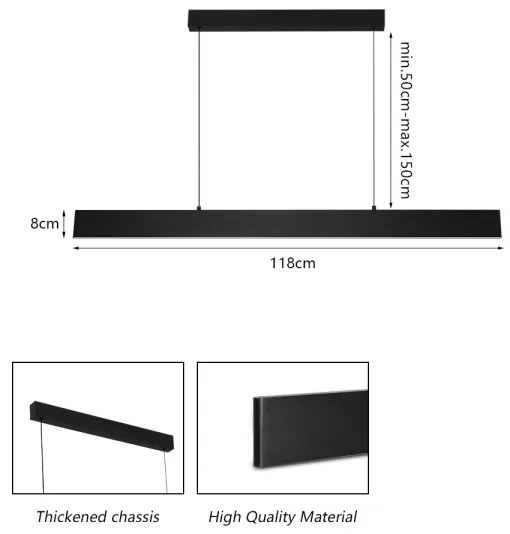 Lustră LED dimabilă pe cablu Brilagi SLIMLINE LED/40W/230V 3000-6000K negru + telecomandă