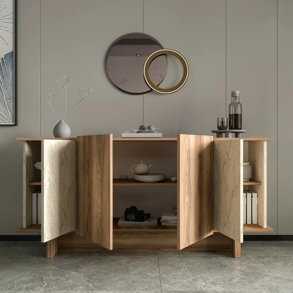 Dulap Diana Travertine and Walnut