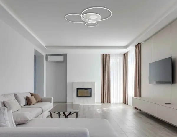 Globo 48466-70ASH-LED St plafonieră INVERTINA 70W/230V Wi‑Fi Tuya crom + telecomandă