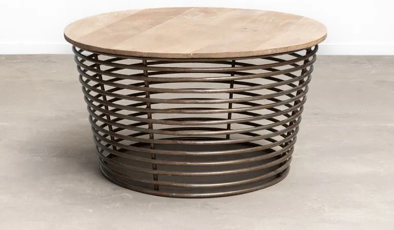 Masuta de cafea, rotunda, din lemn de mango, Round Spring