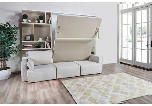 SET PAT RABATABIL DUBLU CU SOMIERA INCLUSA, CANAPEA SI BIBLIOTECI - ROYAL ELEGANCE Set (150X200)