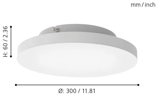 Plafonieră LED RGB dimabilă Eglo 99118 TURCONA-C LED/15W/230V + telecomandă