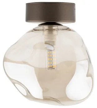 Plafonieră LAVA 1xG9/8W/230V bronz/bej fumuriu