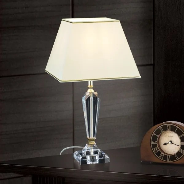 Orion LA 4-1201 - Lampă de cristal de masă VERONIQUE 1xE27/60W/230V crem/auriu
