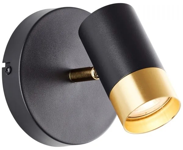 Brilliant - Aplica spot LED VIGOLO, 1x GU10/5W/230V, negru/auriu
