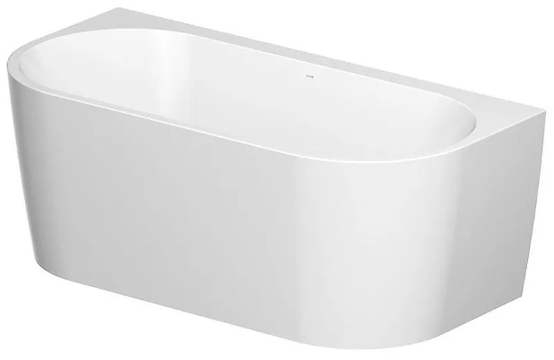 Cada baie freestanding Cersanit Crea, 170 x 82 cm, asimetrica, lipita de perete, alba