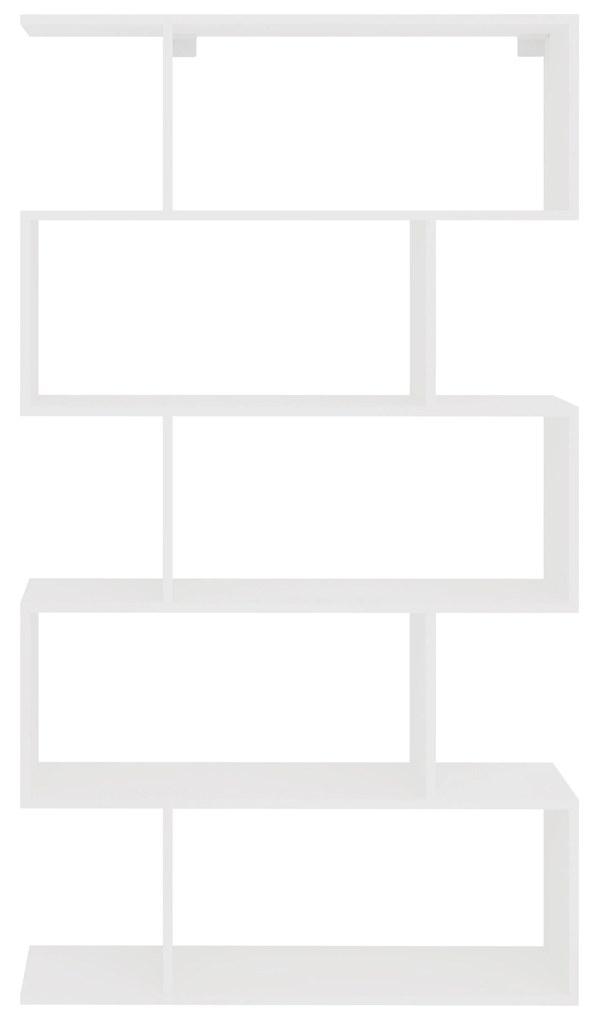 Biblioteca Kimo, 5 Casete, Alb, 90 x 20 x 160 cm