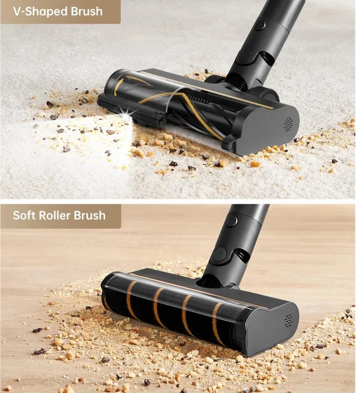 Aspirator vertical Dreame R10 Pro VTV41B, 150 AW, 3 moduri, 0,6 l, 65 min, Filtru HEPA, Indicatoare LED, Negru