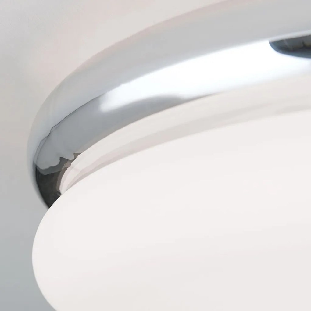 Plafoniera LED design circular JAMES D-32cm crom/opal