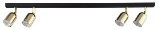 Spot TOP 4xGU10/10W/230V negru/auriu