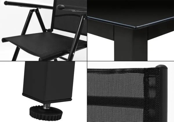 Deuba Ansamblu aluminiu ALU 1 + 8 - Negru