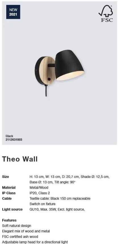 Aplica de perete design modern THEO 2112631003 NL