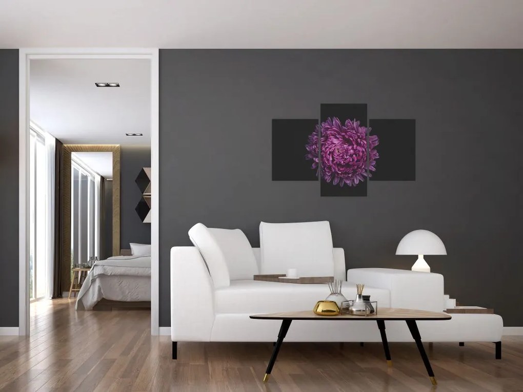 Tablou cu floare violetă (90x60 cm)
