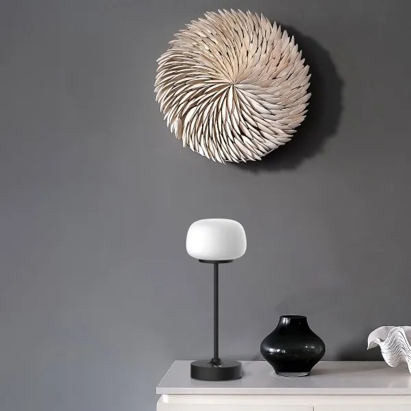 Lampă LED tactilă dimabilă de masă RIMINI LED/2W/5V USB 2000 mAh negru/alb