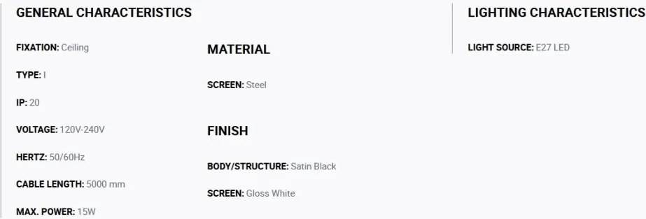 Lustra cu 7 pendule metal TATAWIN M alb