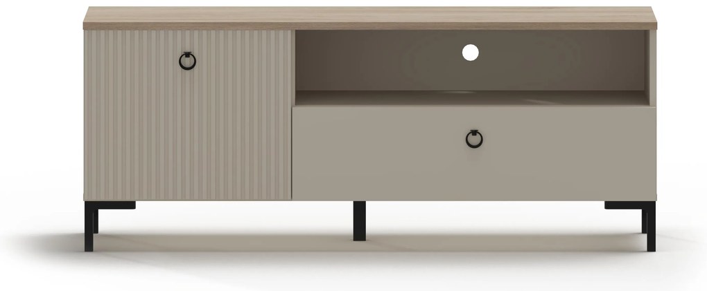 Dulap TV Demandaron 1 (taupe + stejar silverjack). 1116813