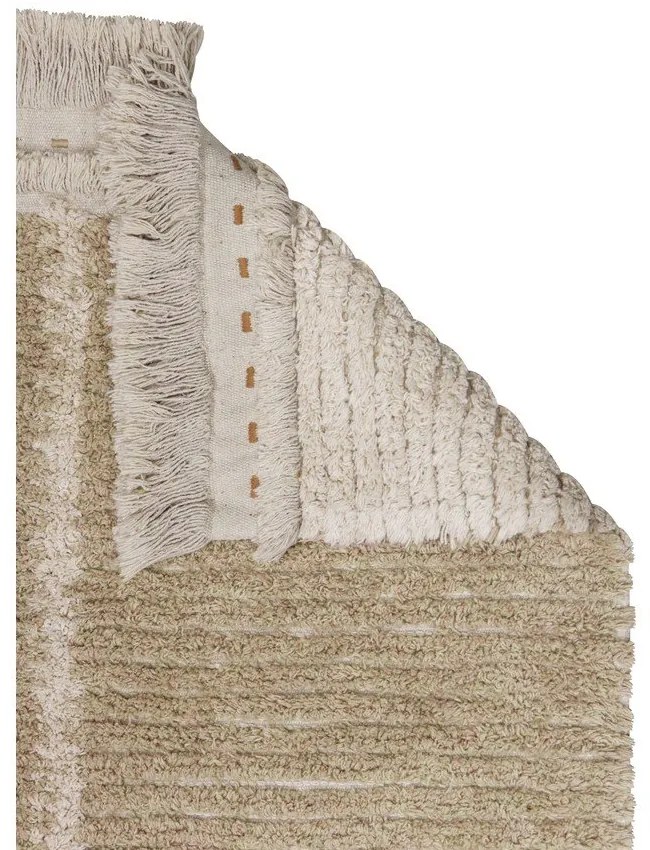 Covor tip traversă bej din bumbac 80x230 cm Duetto Sage – Lorena Canals