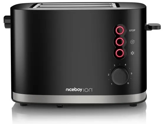 Prăjitor de pâine cu două fante și accesoriu Niceboy ION Cruncher C3 870W/230V negru