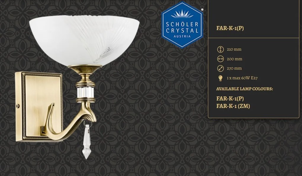 Aplica design clasic realizata manual Farini