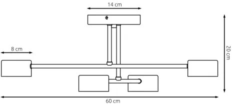 Lustră aplicată HALO 4xGX53/10W/230V negru