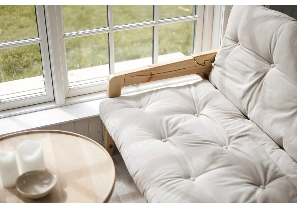 Canapea extensibilă alb/bej 204 cm Grab - Karup Design