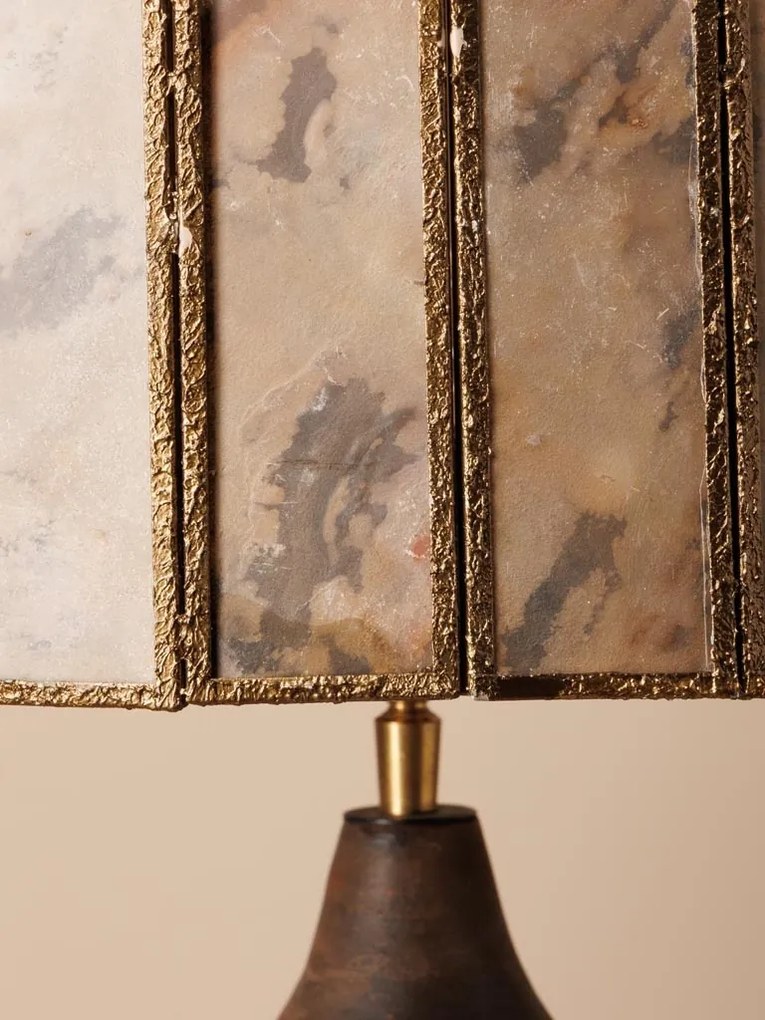 Lampa de masa, din ceramica si metal, D40cm, Tierra