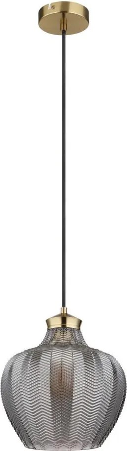 Globo 15898H1 - Pendul pe cablu JESSICA 1xE27/60W/230V Ø 22 cm, fumuriu