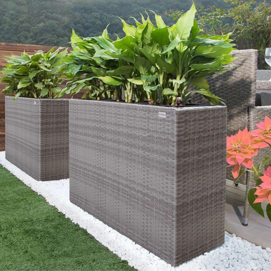 Deuba Ghiveci de flori 95x27x60cm - gri
