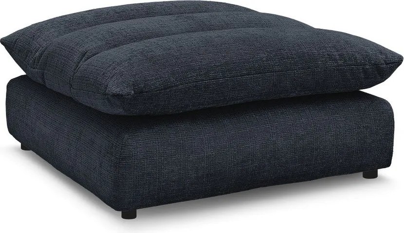 Taburet albastru închis cu tapițerie din chenille Neil – Bobochic Paris