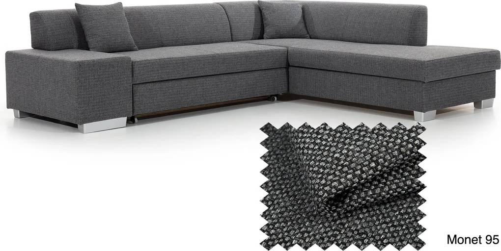 Colțar lemn masiv Extensibil Primo Depozitare 278x217cm Personalizabil - Sawana 21, Stânga
