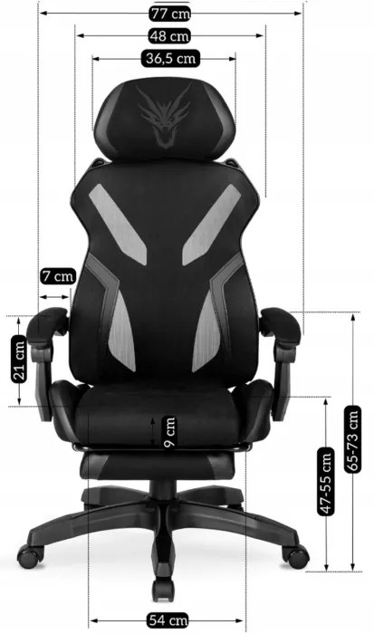 JAKS Scaun de gaming MAXIMO negru