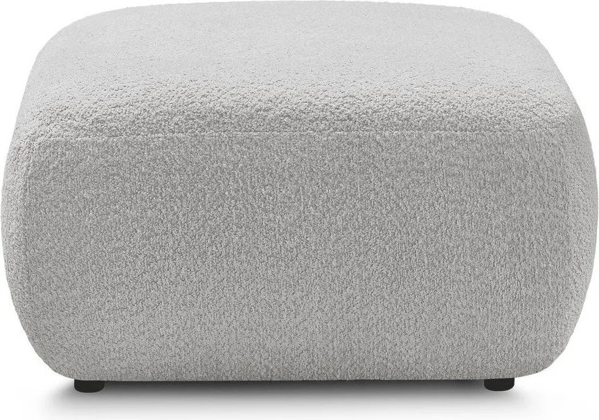 Taburet gri deschis cu tapițerie din țesătură bouclé Montaigne – Bobochic Paris