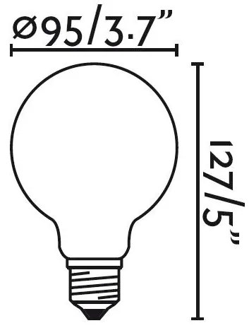 Bec E27 GLOBE FILAMENT LED AMBER 4W 2200K 17429