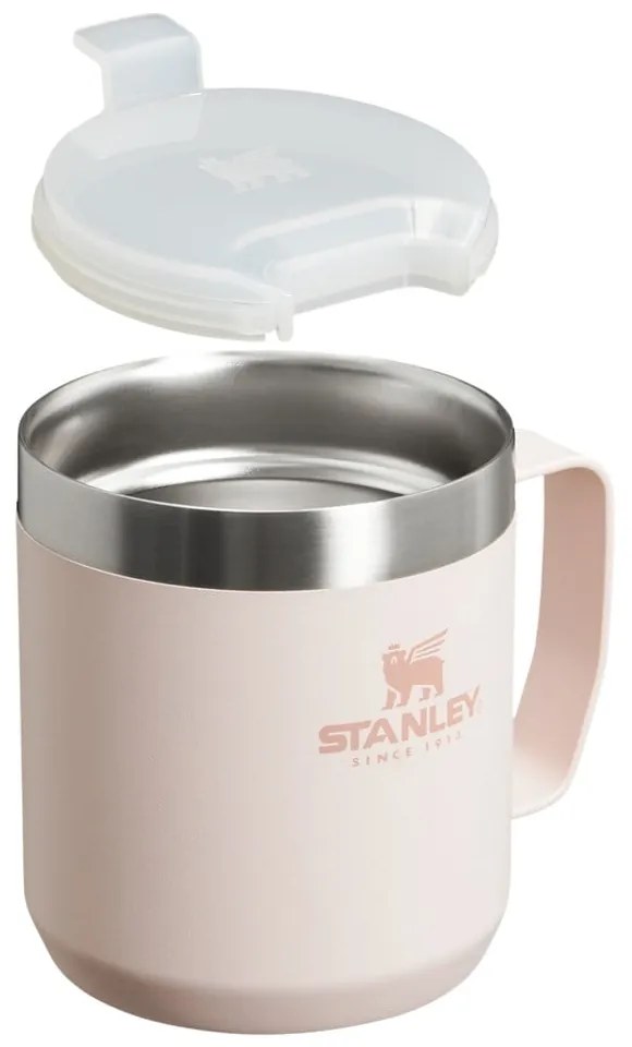 Cană termos roz-deschis din oțel inoxidabil 350 ml Stay-Hot Camp Mug Rose Quartz – Stanley